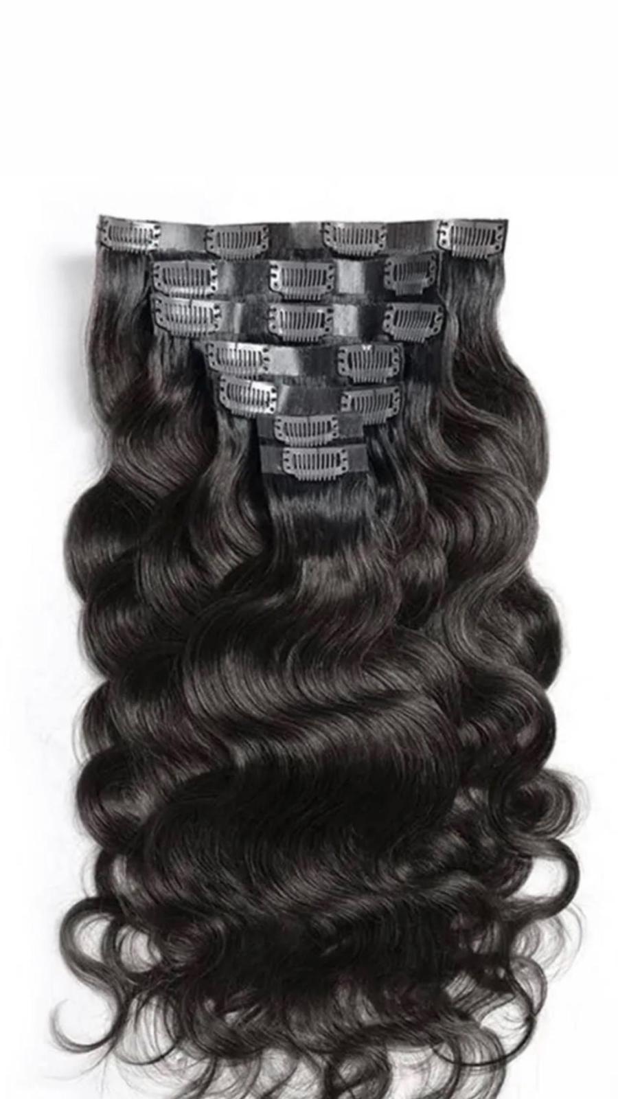 Body wave seamless clip in extensions