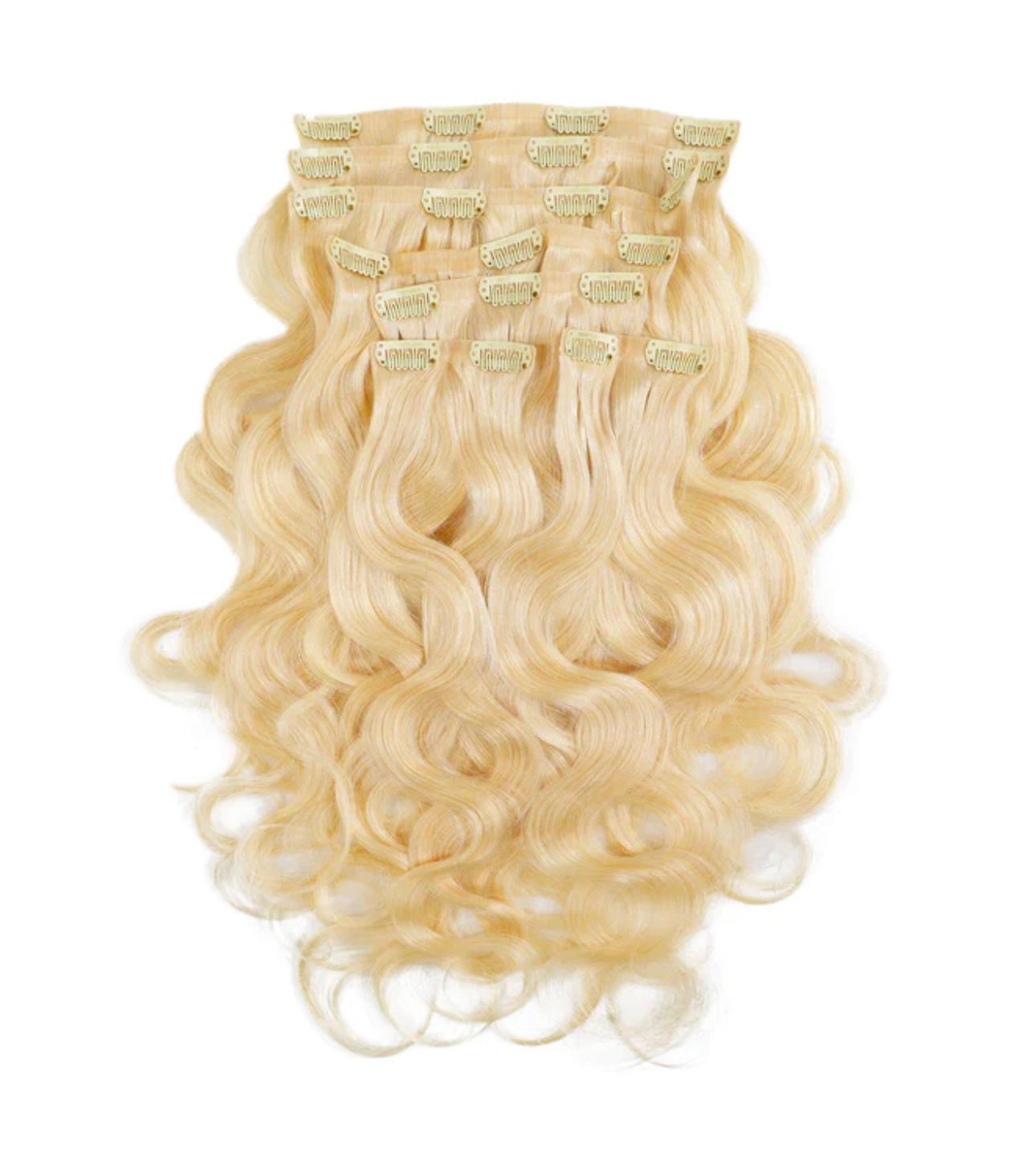 blonde seamless clip in extensions